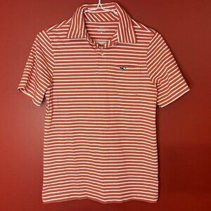 Vineyard Vines Boy's Ginger Striped Pocket Polo Shirt - Size Medium (12-14)